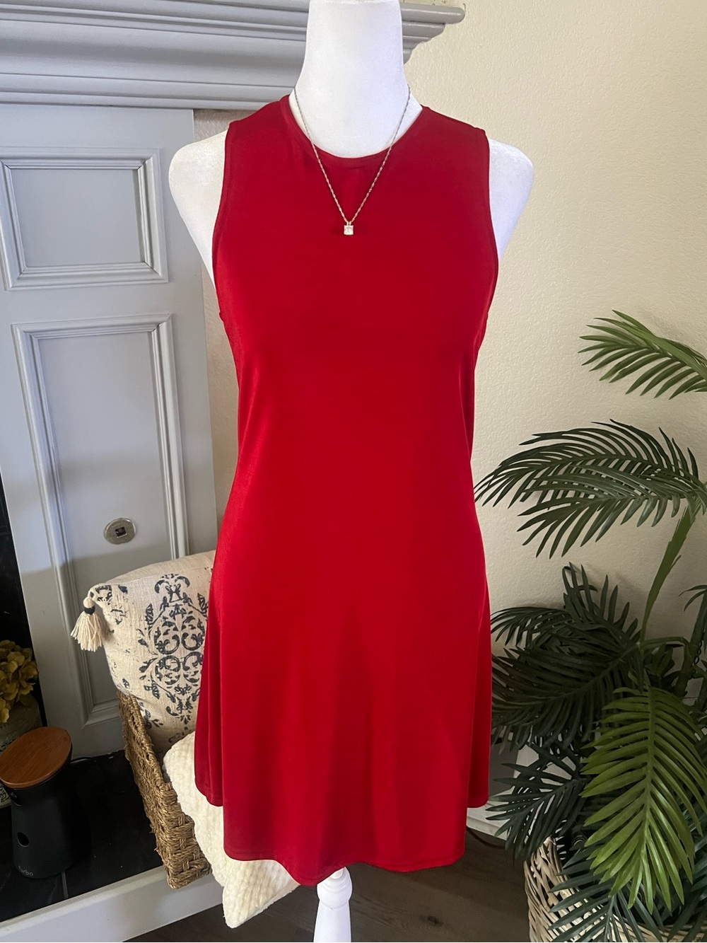 Vintage Morgan Square Red Mini Dress